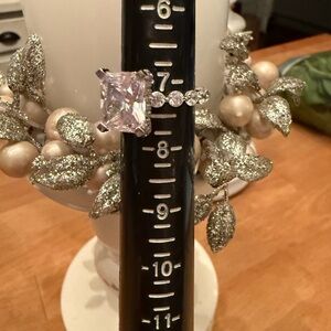 Elegant Silver Ring with Clear Stone